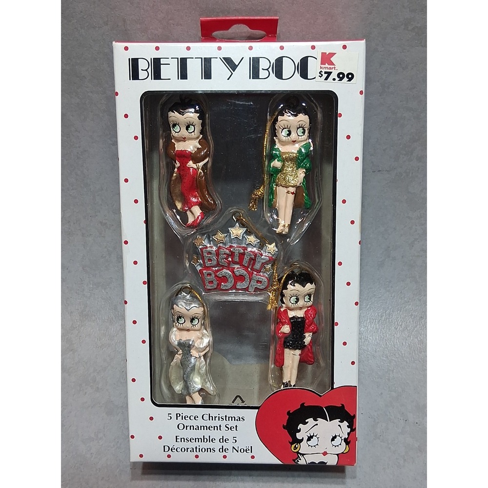 Kurt Adler • Betty Boop 5 pc. Mini Ornament Set • 2008 New